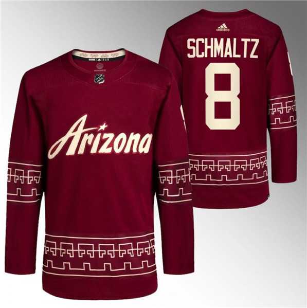 Mens Arizona Coyotes #8 Nick Schmaltz Garnet Alternate Pro Jersey Dzhi->arizona coyotes->NHL Jersey